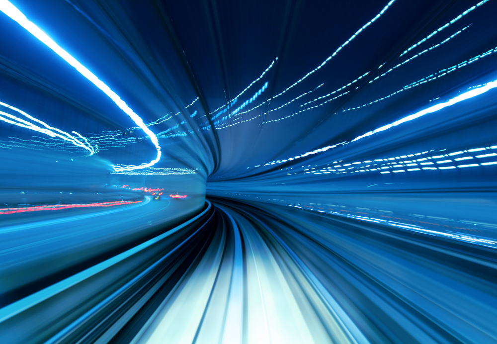Lights moving fast during a mobile search
