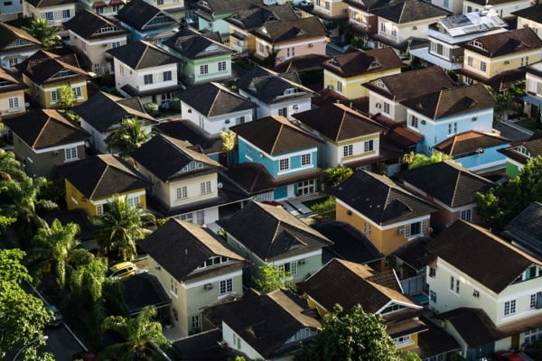 rows of houses